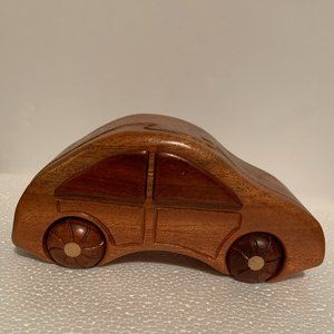 Carved Wooden Car Puzzle With Secret Compartment